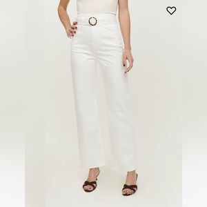 Reformation Wilder Belted High Rise Wide Leg Jeans
